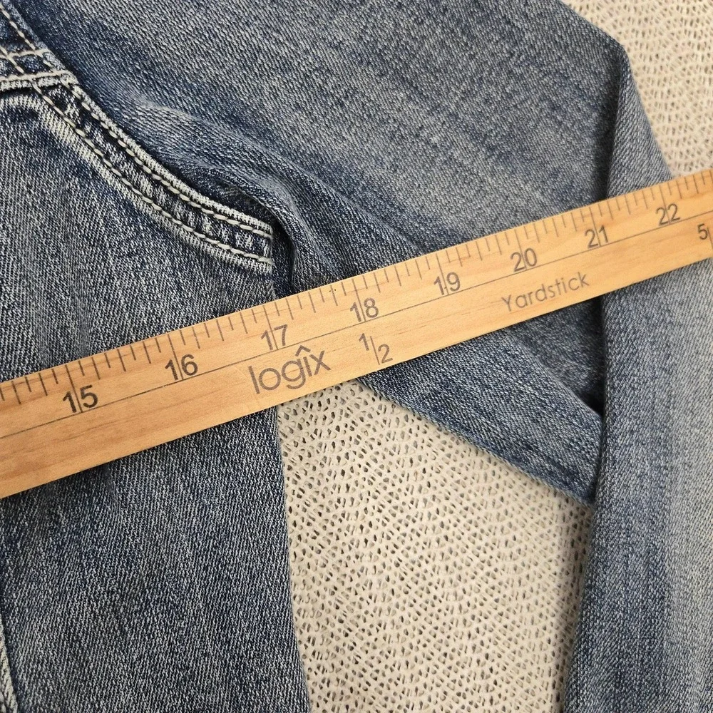 Silver Jeans Co Denim Jacket Womens Small Blue Jean Button Front Western Trucker